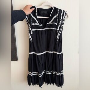 Zara Black Top with Subtle Stitch Detailing